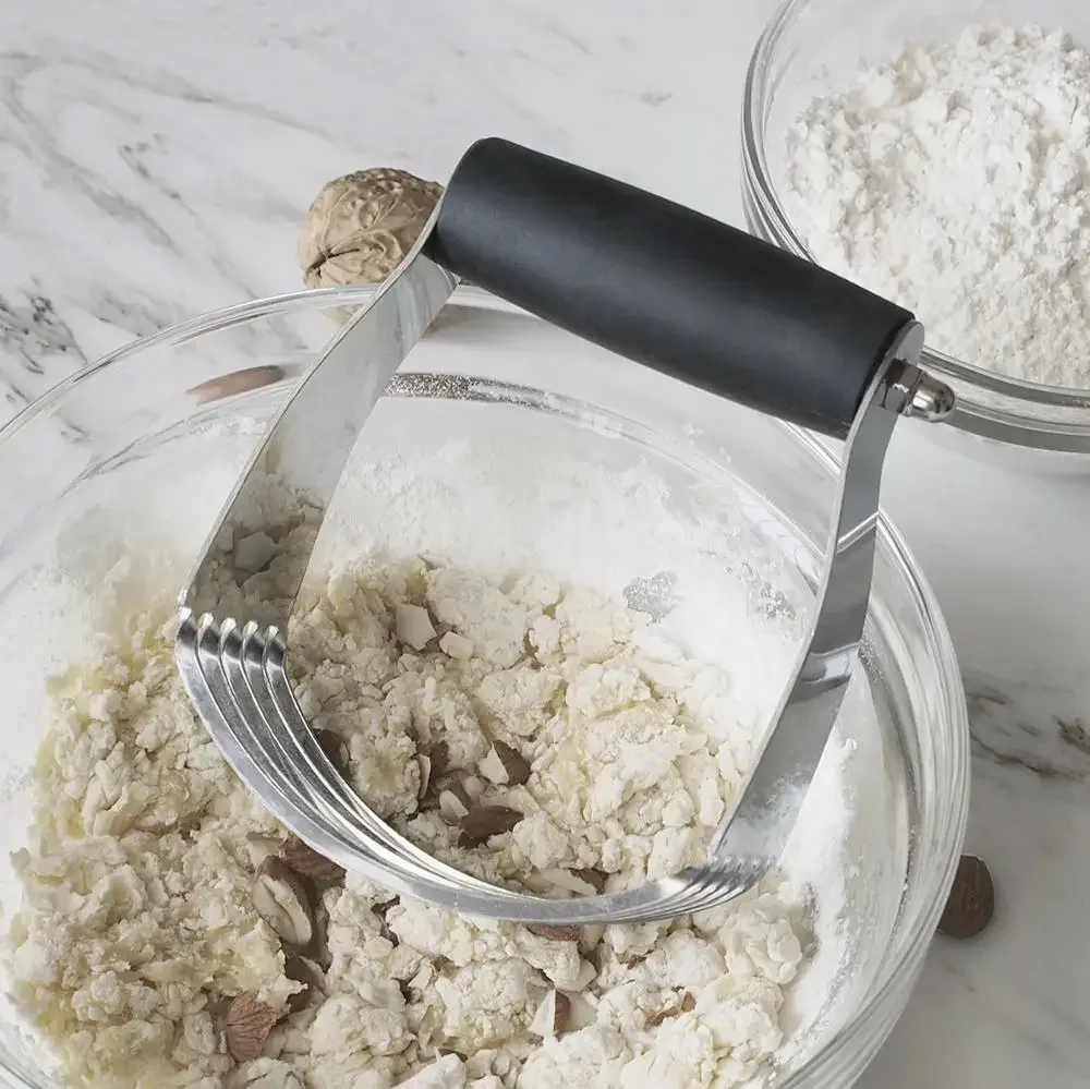 New Manual Dough Blender Baking Tool Pastry Blades Flour Mixer Stainless Steel Anti Slip Chef Pastry Cutter Kitchen Accessories