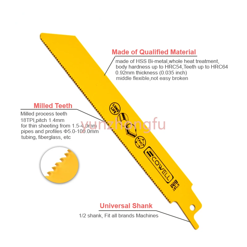 

32pcs Demolition Saw Blades Kit 6 Inch To 9 Bi-metal Sabre Set for Reciprocating Machine
