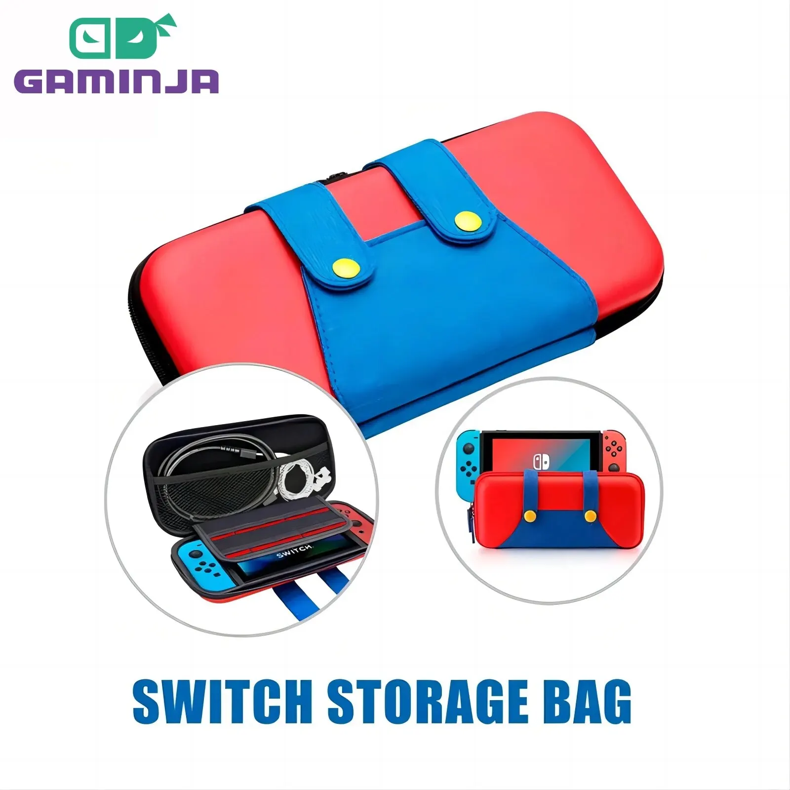Nintendo Switch Case GAMINJA Storage Bag for Nintendo Switch Portable NS Console Nintendo Switch OLED Game Accessories Carrying Case Travel Cover Set