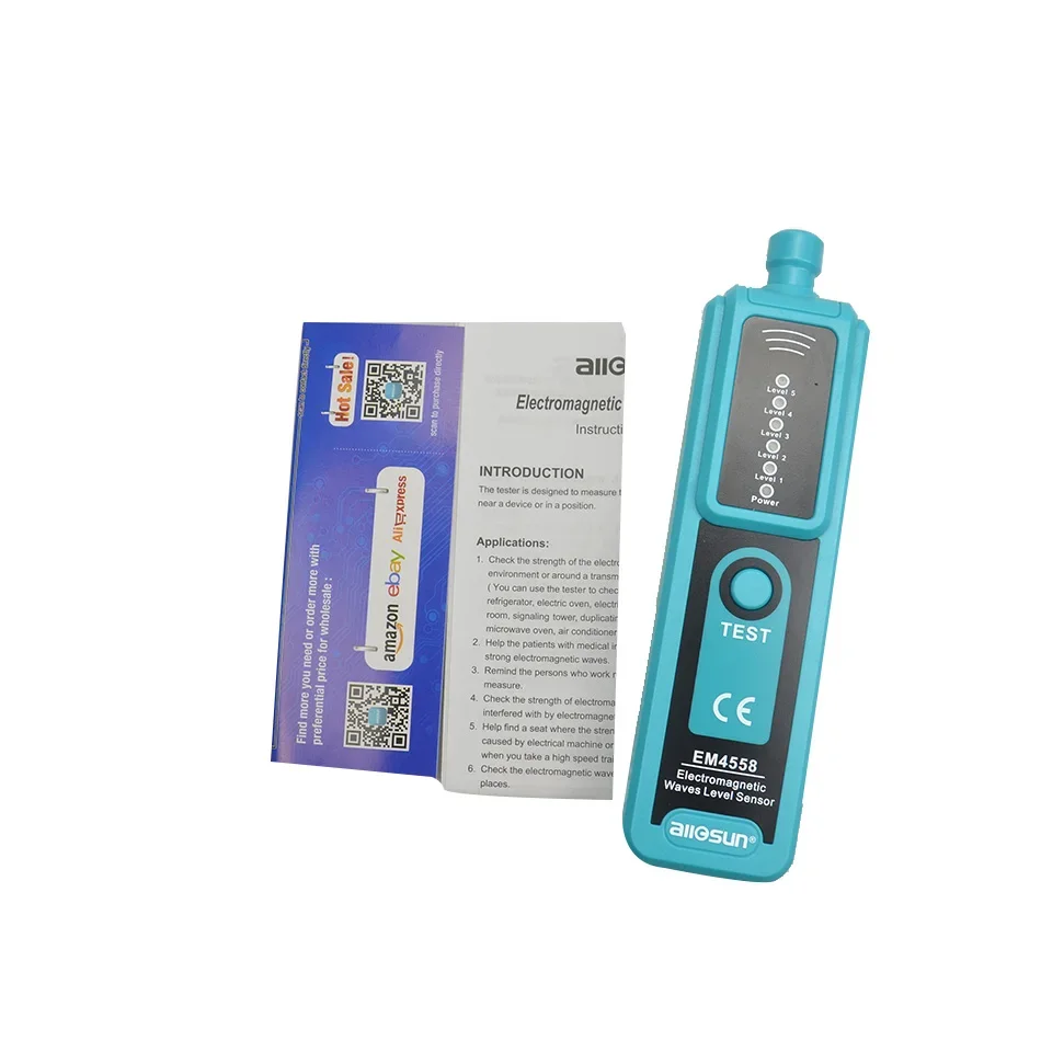 EM4558 Dosimeter Tool Electromagnetic Radiation Detector Protable LED Electromagnetic Waves Level Sensor EMF Meter All-sun