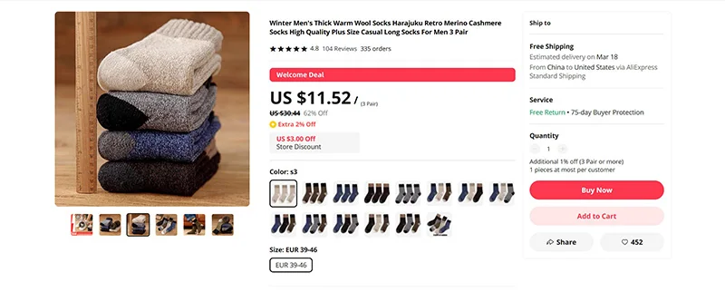 Winter Damen Dicke Warme Einfarbige Wolle Harajuku Retro Kältebeständig Mode Lässig Kaschmir Socken 5Paar – Detail 4