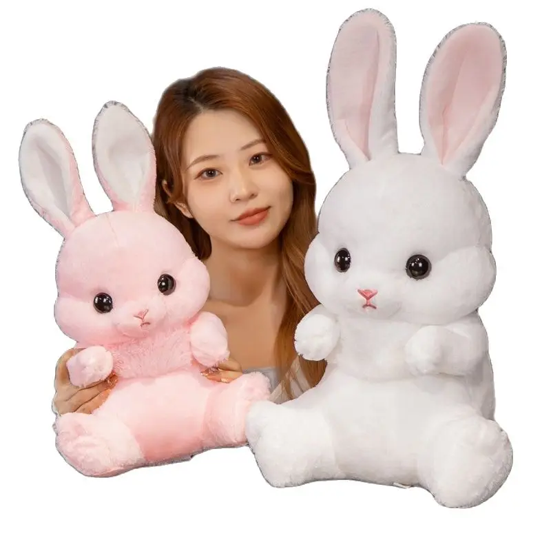 

45/55CM Lovely Sitting Rabbit Plush Toys Kawaii Long Ear Bunny Plush Pillow Stuffed Soft Dolls Children Birthday Brinquedos Gift