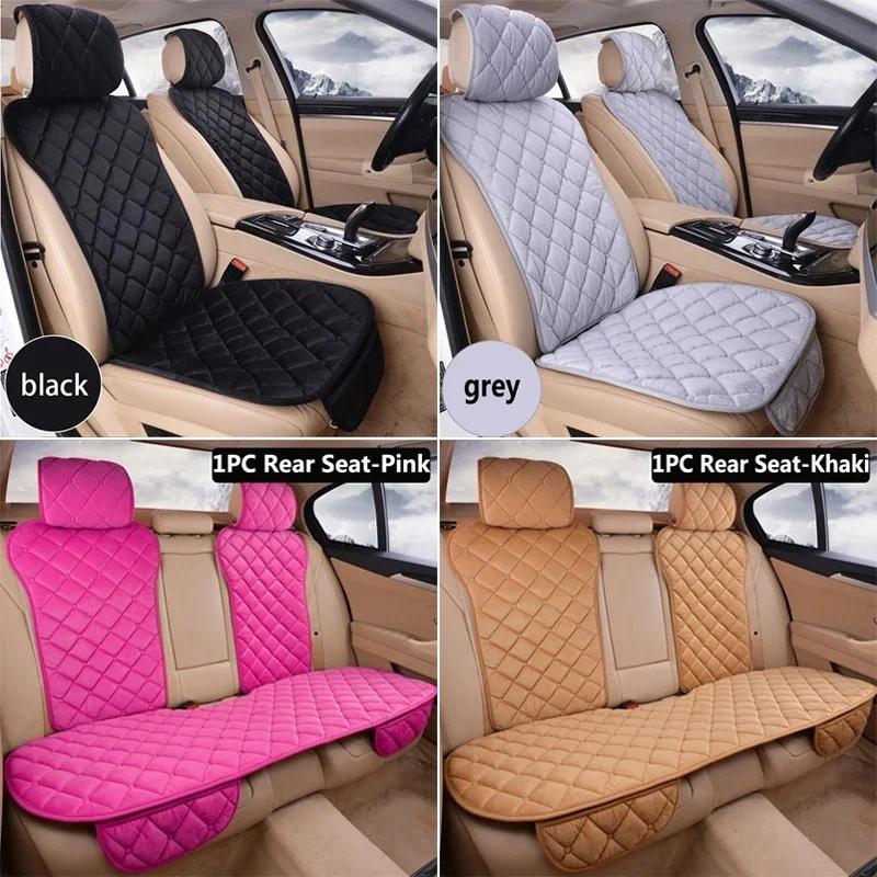

Plush Car Seat Covers Universal Soft Warm Automobile Front and Rear Seats Cushion Mat Protector Interior Accessories