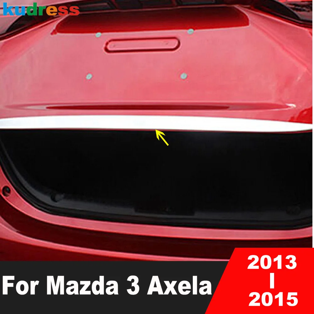 Rear Trunk Lid Cover Trim For Mazda 3 Axela 2013 2014 2015 Stainless