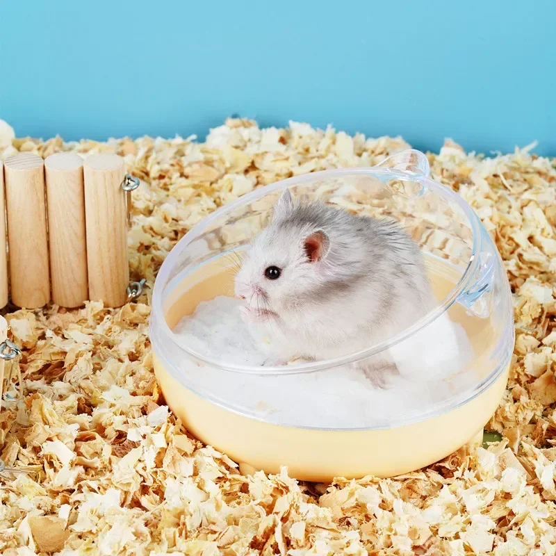 

Transparent Hamster Bathing Tub Detachable Anti-splash Large Space BathroomS and Nest Small Pet Supplies Bath Toilet Accessories