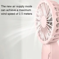 Neutral Solid Color Minimalist Style Fan-shaped Portable Mini Handheld Fan Adopts A Unique Mechanical Design with 7 Cooling Fans 2