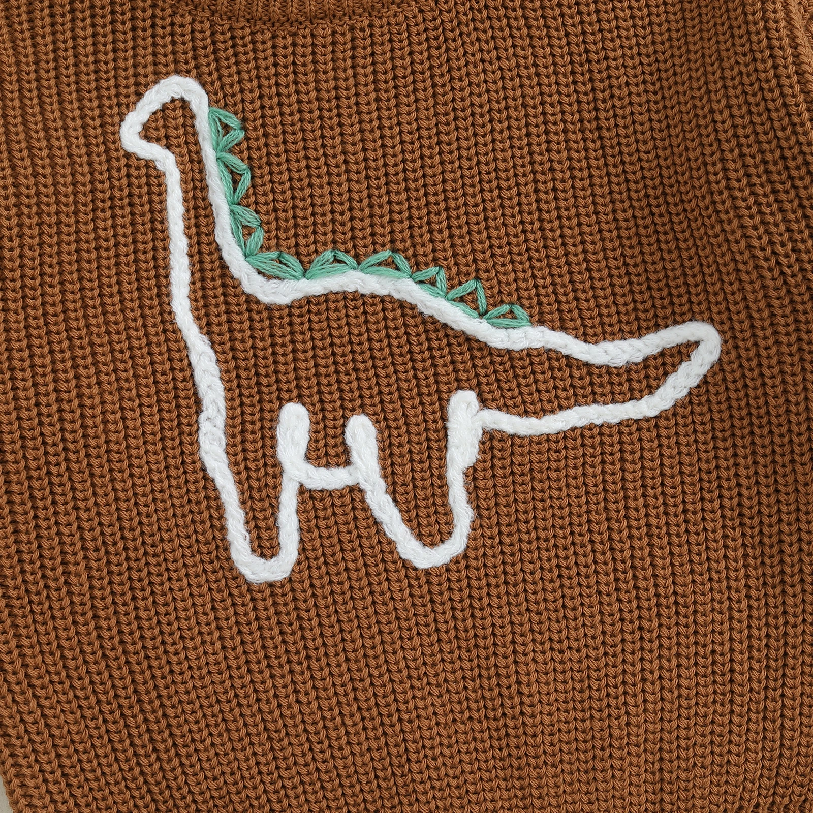 Winter Warm Kids Baby Boys Sweaters Children Knitted Clothes Cute Dinosaur Embroidered Long Sleeve Infant Pullover Tops Jumpers