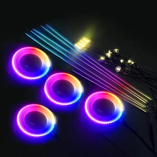18 in 1 22 in 1 스 트리머 심포니 자동차 주변 조명 인테리어 213 64 색 Rgb Led 도어 라이트 레인보우 대시 보드 아크릴 스트립 키트 3