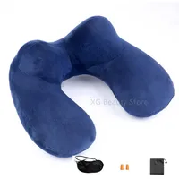 1 Set U-Shape Neck Pillow With Eye Mask Earbuds Travel Pillow For Airplane Inflatable Travel Accessories Comfortable Pillow