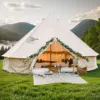 Cotton Canvas Bell Tent Glamping British Yurt Camping Tent Single Door 1