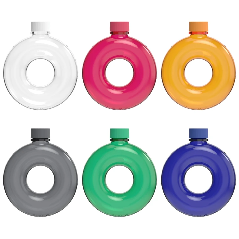 350/800/1500ml Creative Circular Water Bottle Portable Round Ring Shaped  Leak Proof Sports Cup Student Kettle Drinkware