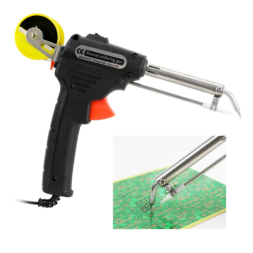 

Electric Soldering Iron Handheld Pump Welding Tool EU/US Plug 110V/220V 60W Tin Soldering Iron Automatic Send Tin Gun