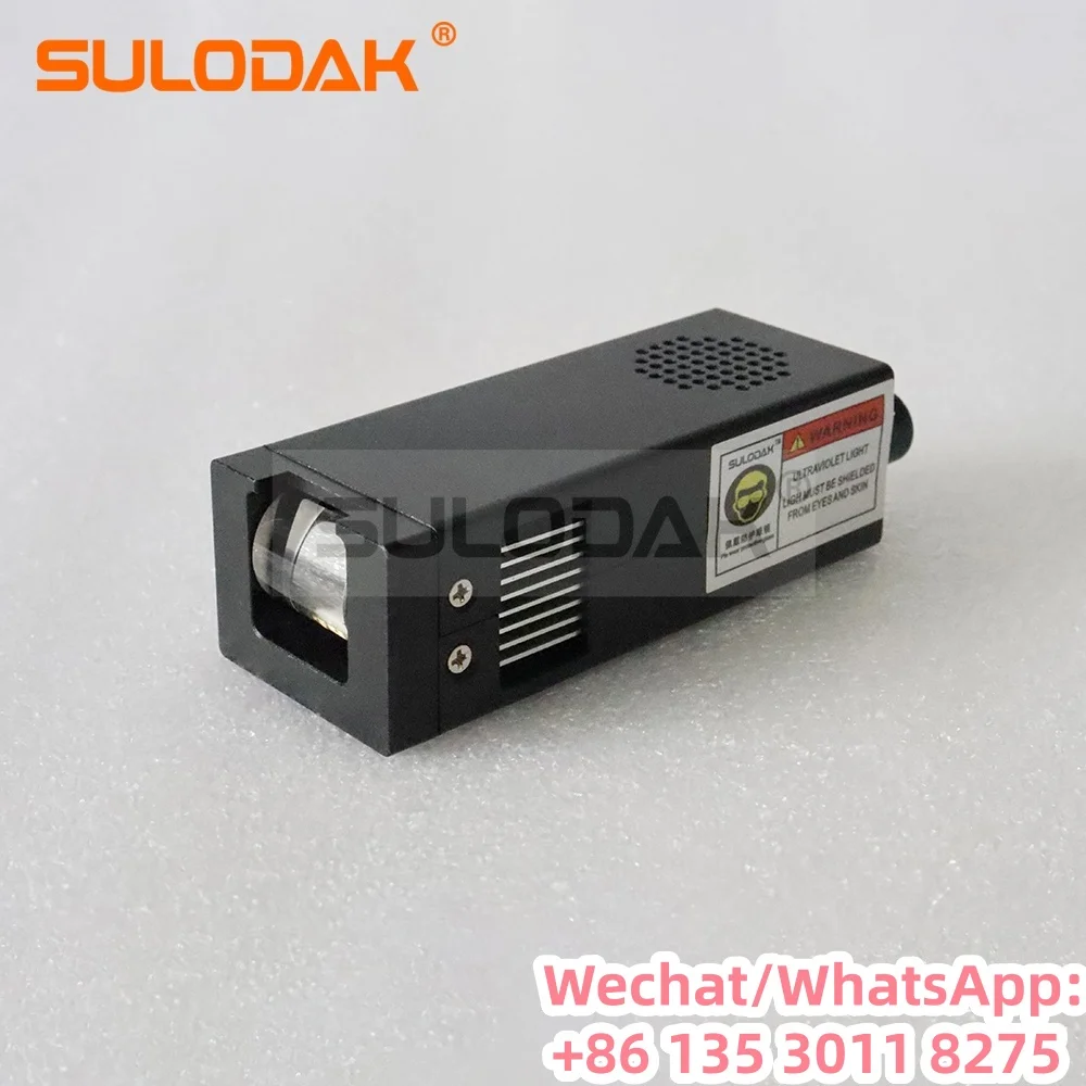 소형 UV LED 경화램프 15*15 영역 건식 바니쉬 잉크 395nm 35w 팬냉각 UV 평판 프린터 LED 조명 8-10W/cm^2 UV LED 램프
