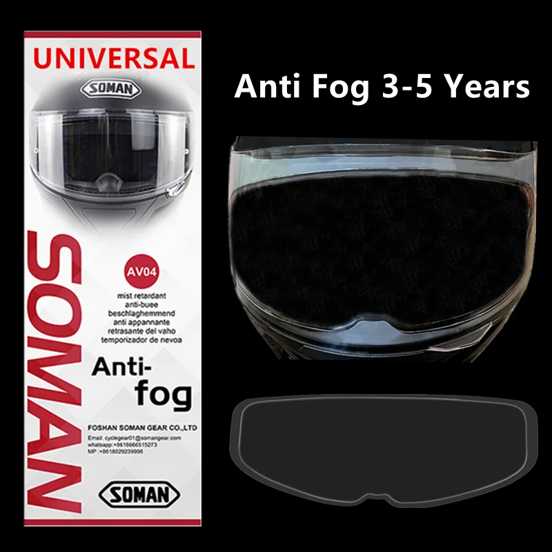 цена Universal Visor Anti Fog Film for Motorcycle Helmet Visor Anti Fogging Sticker Casco Motor Visera Accessories
