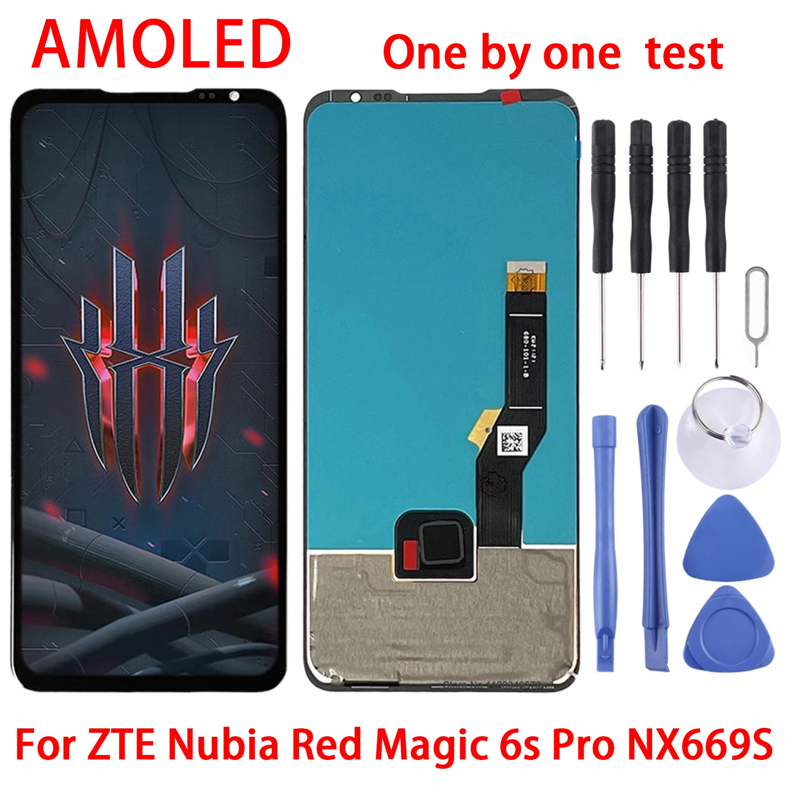 

AMOLED LCD Screen For ZTE Nubia Red Magic 6s Pro NX669S with Digitizer Full Assembly(Black)