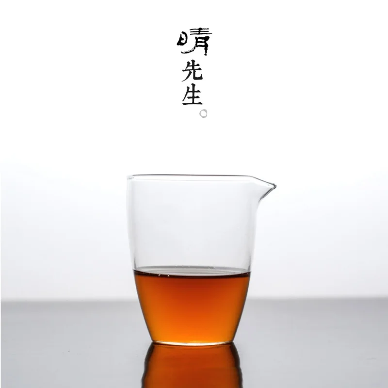 

★Glass Fair Cup Water Drop Fair Mug Japanese Heat-Resistant Fair Cup Tea Pitcher Handmade Glass Kung Fu Tea Set Tea Pot
