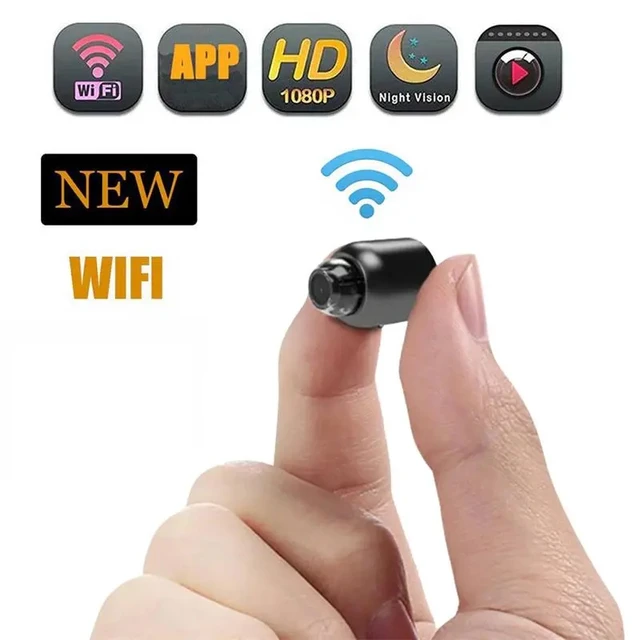 Mini Camera Espion sans Fil HD 1080P Spy Caméra de Surveillance WiFi avec  Vision Nocturne et