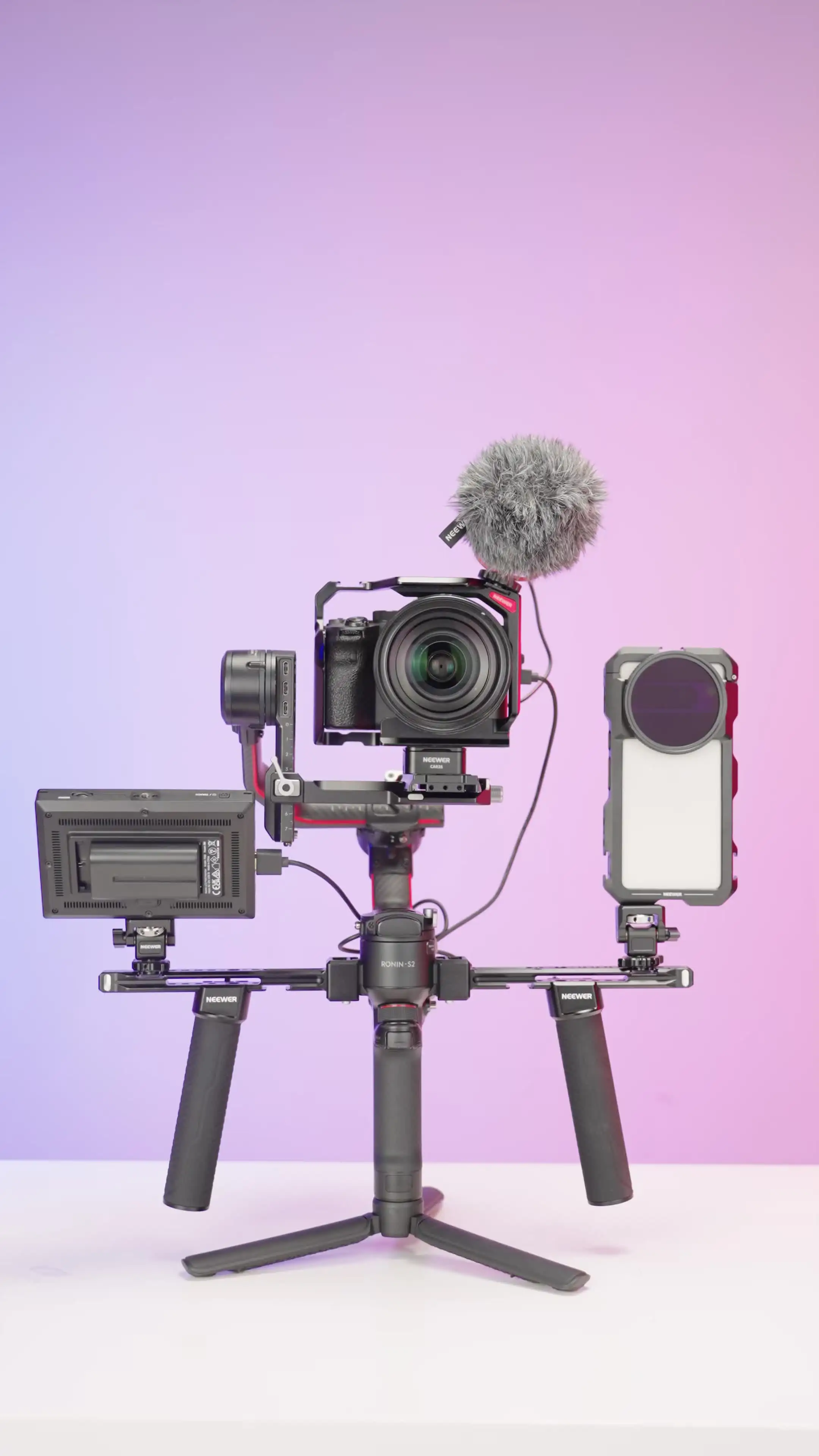 NEEWER デュアルハンドグリップ DJI RS4 RS4 Pro RS3 RS3 Pro RS2 RSC2