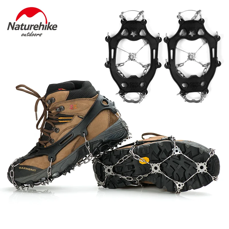 Нескользящие скобы Naturehike 8 зубьев 21 зуб из нержавеющей стали для лыж снега