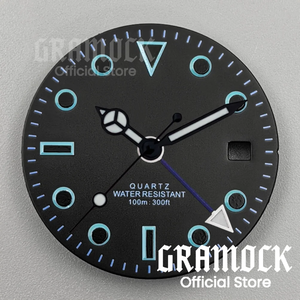 GRAMOCK Men's Vibrant Multi-Color GMT Quartz Watch Dial with Luminous Hands