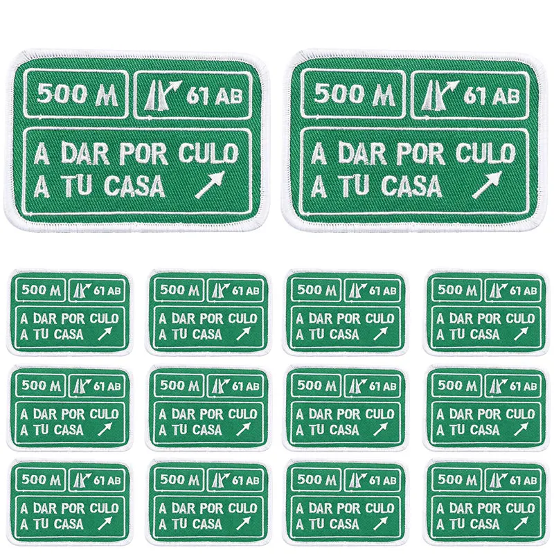 Description Picture 2 of item10PCS/lots A LLORAR A LA LLORERIA Embroidery Patch Iron On Patches For Clothing Thermoadhesive Patches On Clothes Sew Sticker