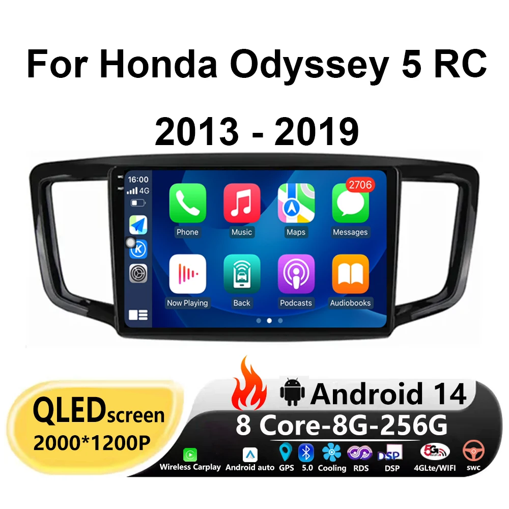 

Android 14 Carplay Auto 10 inch For Honda Odyssey 5 RC 2013 - 2019 Multimedia Video Player Navigation Stereo Car Radio GPS DSP