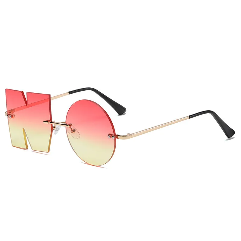 

New European and American NO Sunglasses, Funny Party Sunglasses, INS Irregular Rimless Glasses