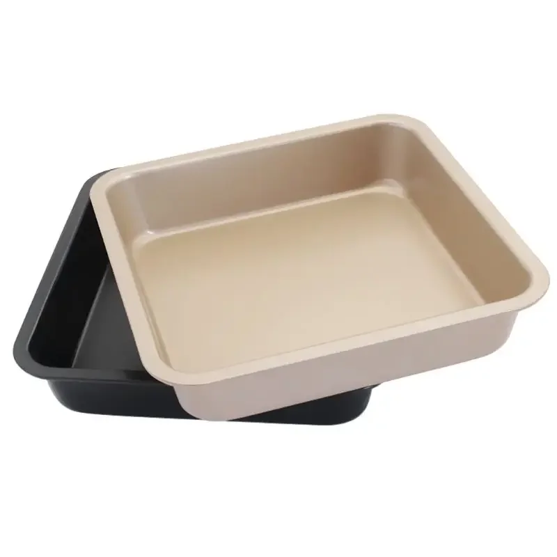 Description Picture 3 of item9inch Non Stick Square Cake Pan Cheese Cookie Bread Pizza Baking Tray Bakeware Tool Rectangle Cake Pans