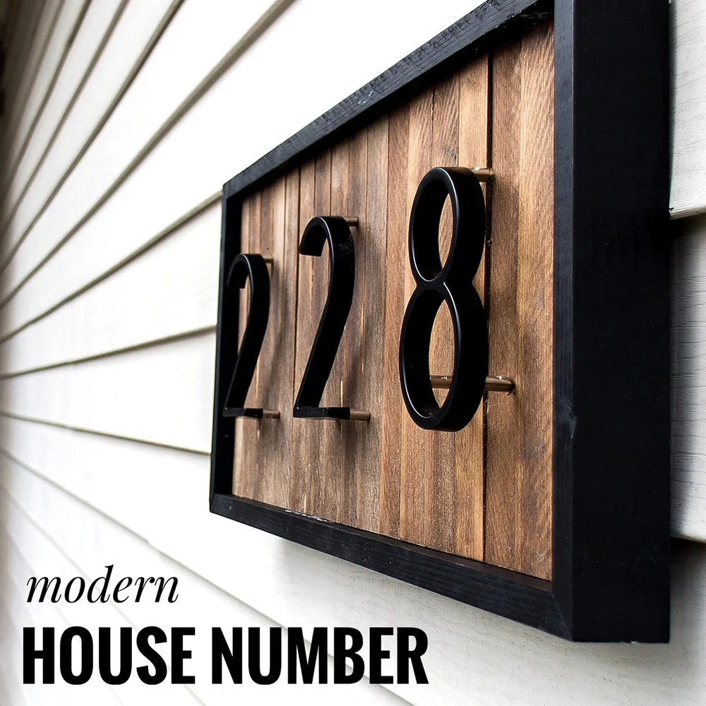 125mm Floating House Number Letters Big Modern Door Alphabet Home Outdoor 5 In.black Numbers Address Plaque Dash Slash Sign #0-9 - Door Plates - AliExpress