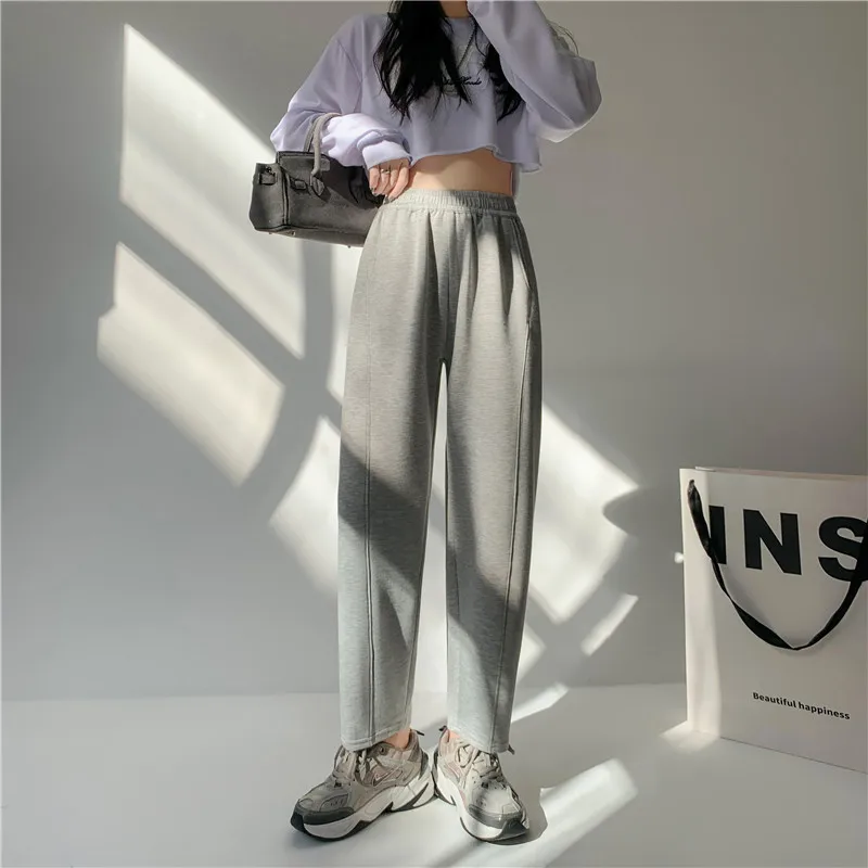 

Брюки-султанки женские хлопковые до щиколотки, свободные спортивные штаны с эластичным поясом и карманами, брюки-трапеция, весна-лето 2023