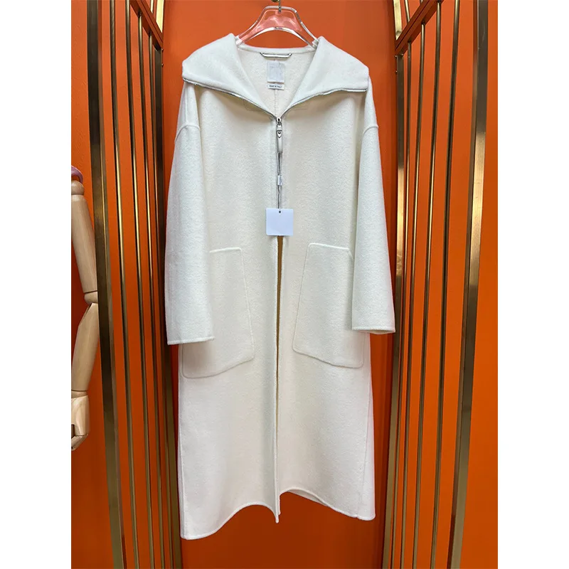 2023H Autumn and Winter New Cashmere  Long Coat  Fashion Goes With Everything