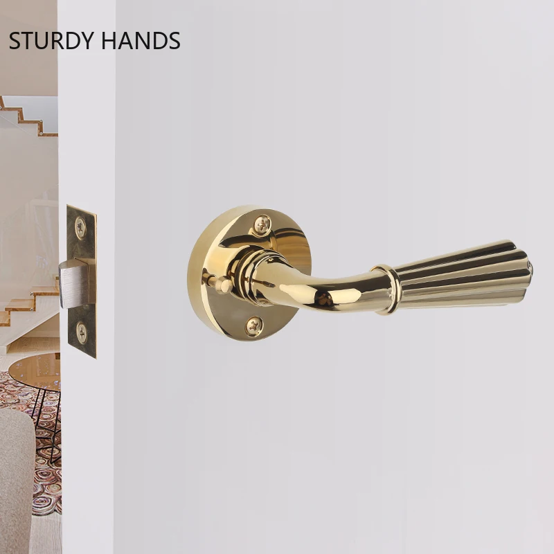 

Light Luxury Zinc Alloy Bathroom Keyless Door Lock Kitchen Door Handle Lock Restroom Mute Gate Lock Furniture Hardware Supplies