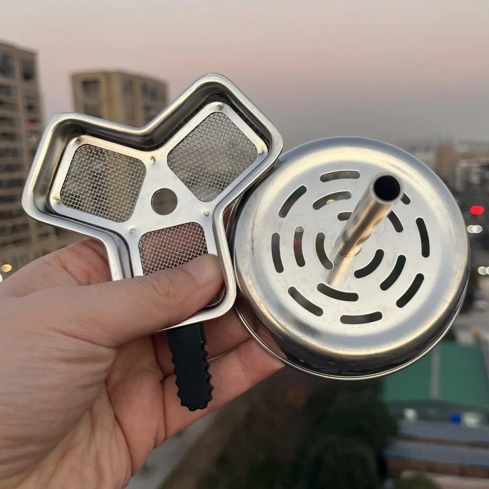 Metal Charcoal Holder Silicone Handle Shisha Hookah Accessories Narguile Sheesha Gadget Hookah Accessories