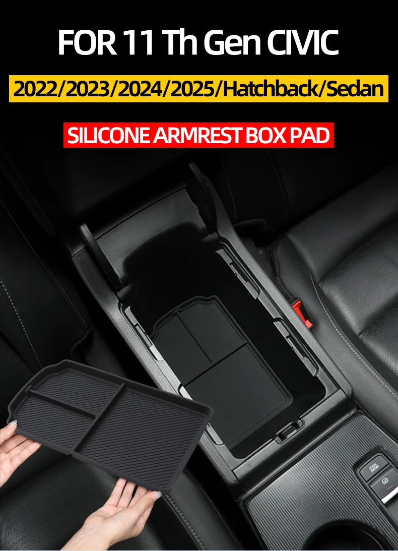 Für Honda 2022-2025 11. Generation Civic Limousine und Schrägheck Schutzpolster Innenraum-Armlehnenbox Innenausstattung Modifikationszubehör – Detail 1