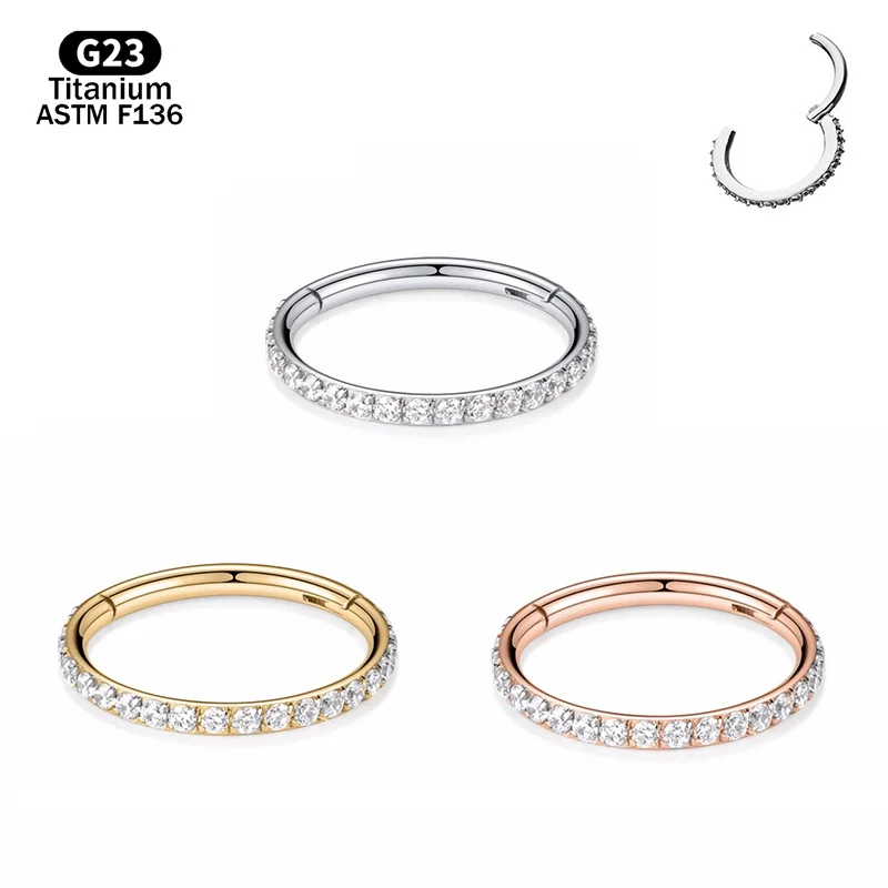 Orecchini a perno in tanio G23 per piercing, labret con filettatura