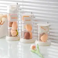 Desktop Cosmetic Organizer 360 Rotating Multi-Layer Dustproof Organizer Makeup Remover Swabs Beauty Eggs Jewelry Puff Organizer 1