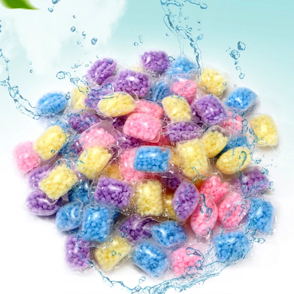Laundry Scent Beads 100PCS/SET Laundry Fragrance Beads Granule Water Soluble Softener Pods Laundry Scent Booster Aroma Boosting Clothes Aromatherapy
