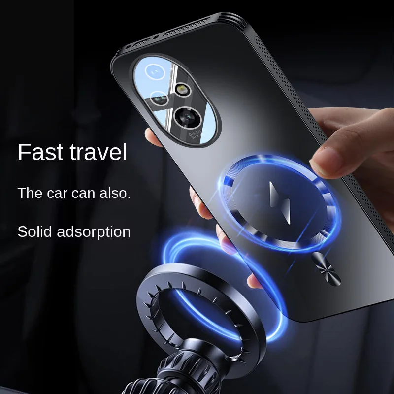 Magnetic Heat Dissipation Matte Shockproof Back Case with Full Cover Design