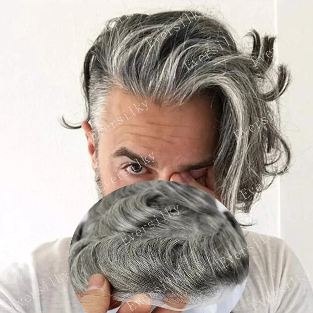 Human Hair Toupee Undetectable Natural Hairline Male Wig Cool Brown Blonde Super Durable Men Toupee Human Hair Thin Skin Full PU Capillary Prosthesis