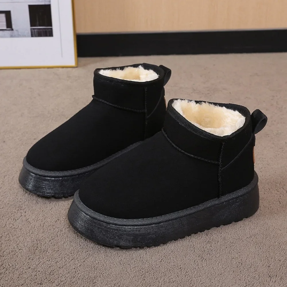 2023 Winter Snow Boots Women's Thick Sole Fur Integrated Short Boots with Plush and Thickened Anti slip and Warm Cotton Shoes