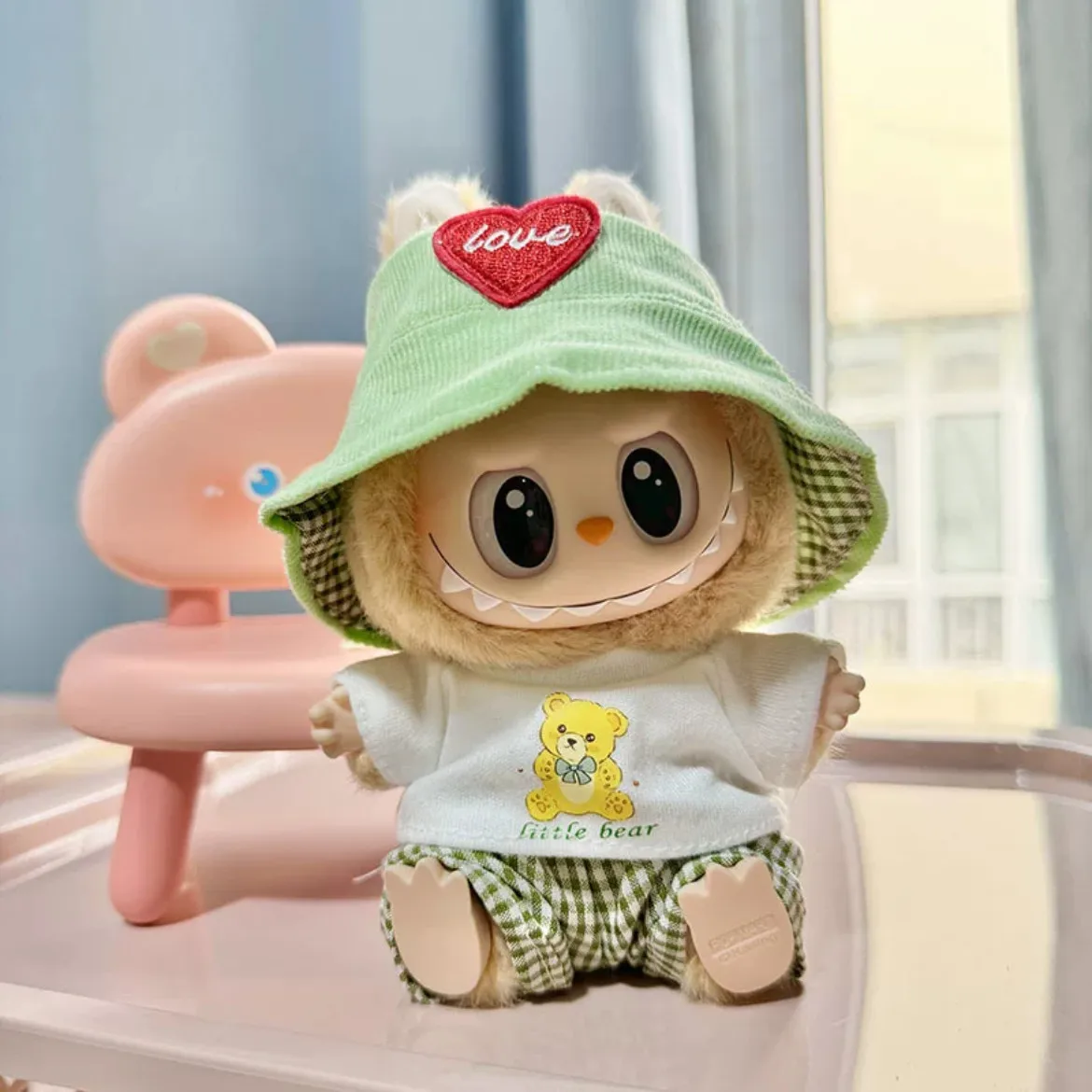 thumbnail image 1 of Hot Original Labubu Monster Have A Seat Series Cute Rabbit Spirit Doll Toy Ornaments Only Clothes Cute Doll Toy Birthday Gift, 1 of 5