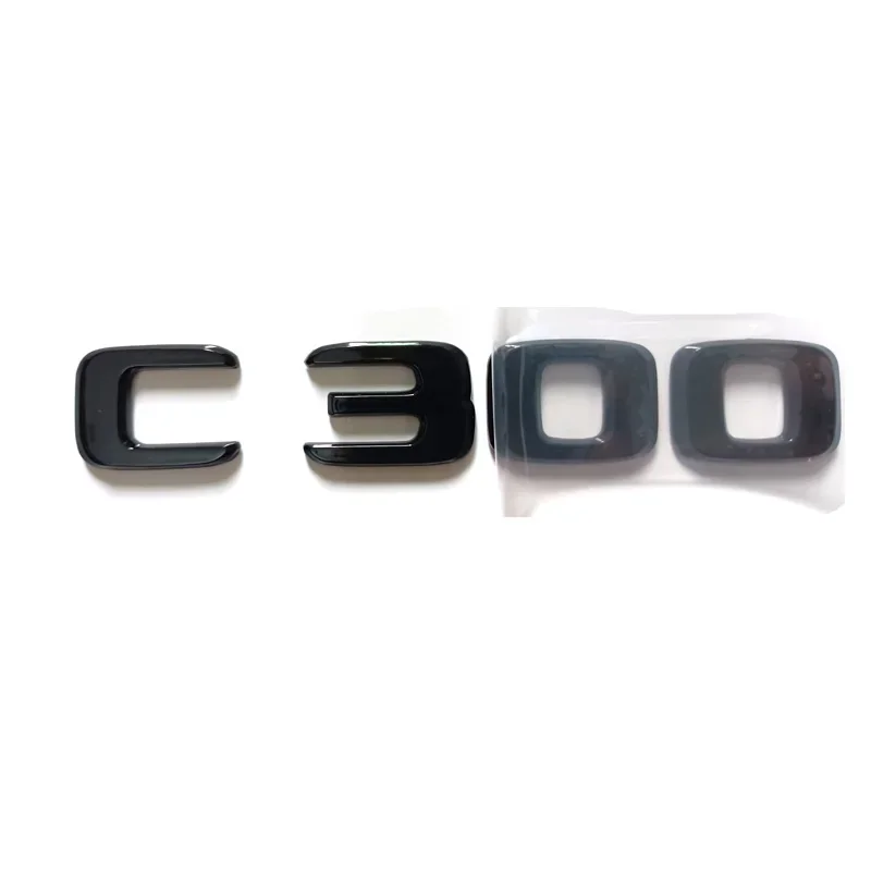 

Глянцевая черная плоская пластиковая эмблема C300 из АБС-пластика для наклеек Mercedes-benz, аксессуары для автомобильного знака