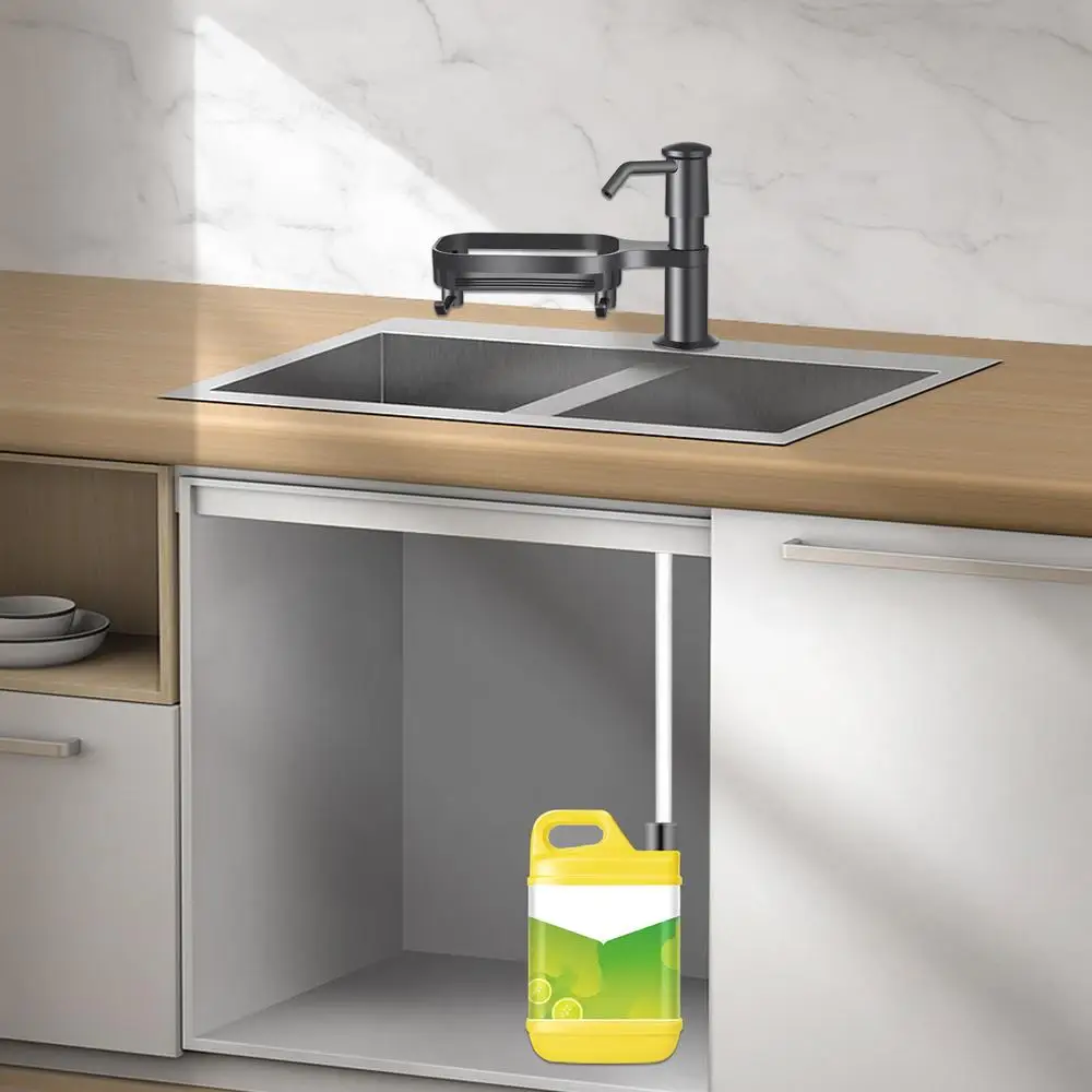 Description Picture 2 of itemSaponin Dispenser Pump Under Sink Countertop Cleaner Pump Free Rotation Dish Saponin Pump Head Kitchen Sink Dispenser For Hand