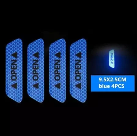 Car Open Reflective Stickers Tape Warning Mark 4 PCS/set