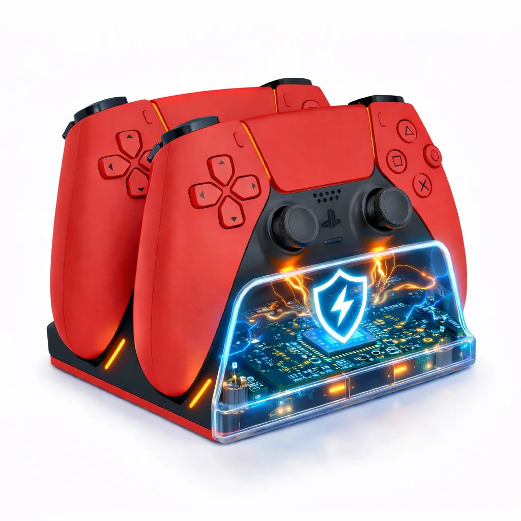 Fast Charging Dock for PS5 Controllers Dual Wireless Gamepad Charger Station PlayStation 5 Charging Stand Accessories