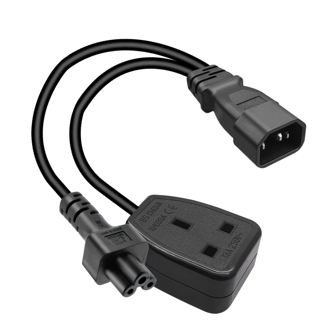 Iec320 c14  c5 + UK  AC  A Ŀ  ,  ǥ 3 簢 /C5 -c14  ÷