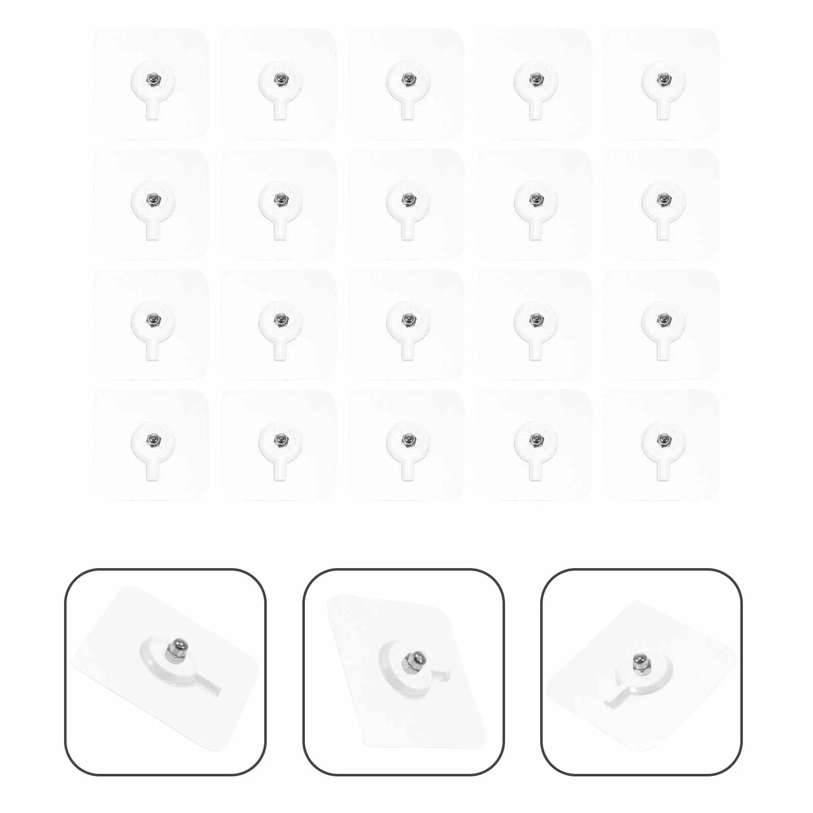 

20 PCS Sticker Photo Frame Nail-Free Hook Stickers Heavy Duty Hangers Steel Non-Trace