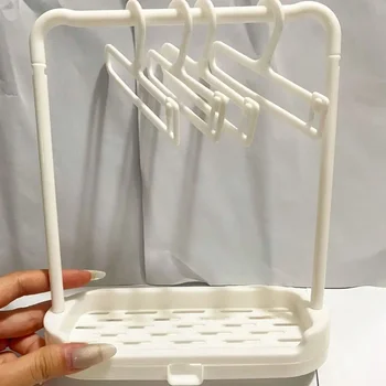 20cm Mini Clothes Hanger Decorative Clothes Support Rack Doll Clothes Storage Rack Mini Multi-functional for BJD Doll 1