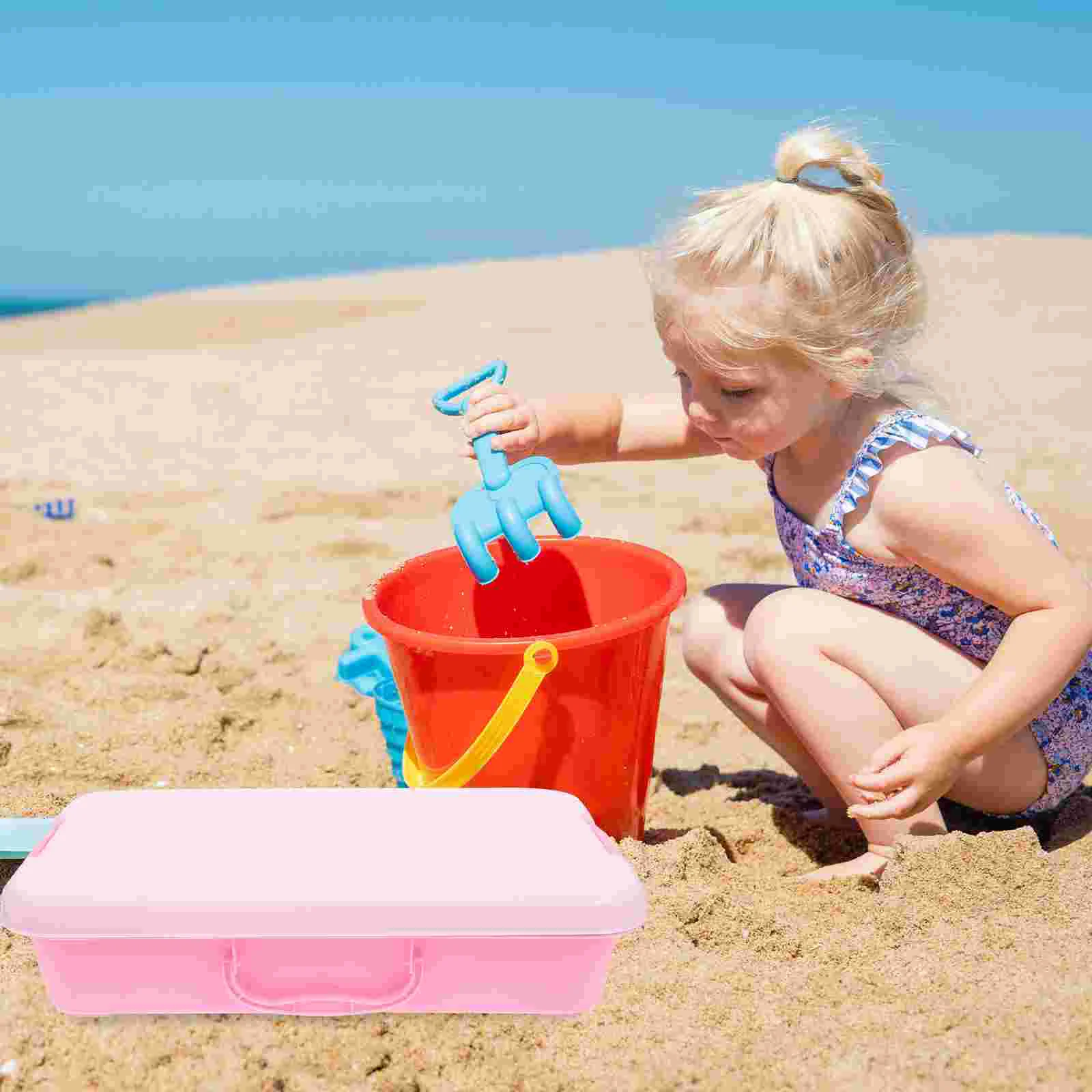 Play Therapy Sand Tray Basket Table Storage Box Toy Travel Handheld Toys for Girls 2