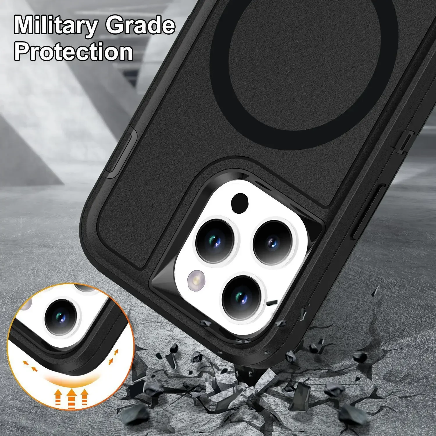 Ultimate Hybrid Heavy Duty Armor Case with Wireless Charging and Anti-Drop Protection